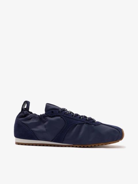 Larroudé Stella Lite Sneaker In Navy Nylon and Suede