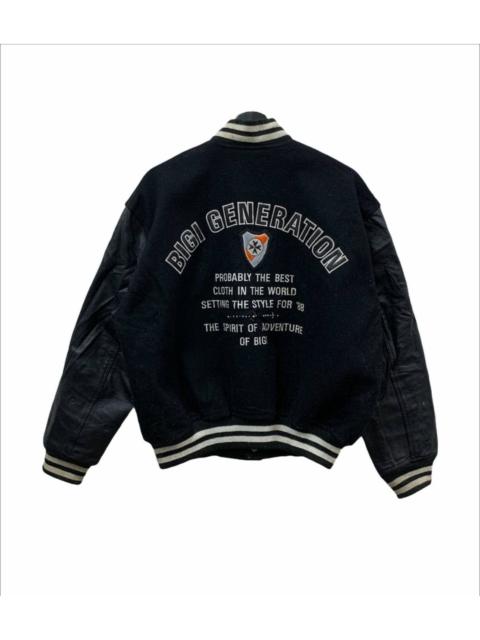 Other Designers Japanese Brand - AW'88 Archives Bigi Stadium Letterman Varsity Wool Leather