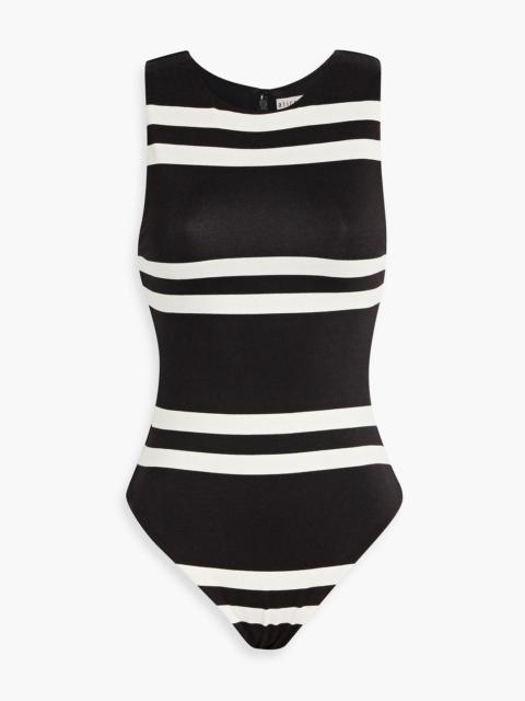 Alice + Olivia Striped jersey bodysuit