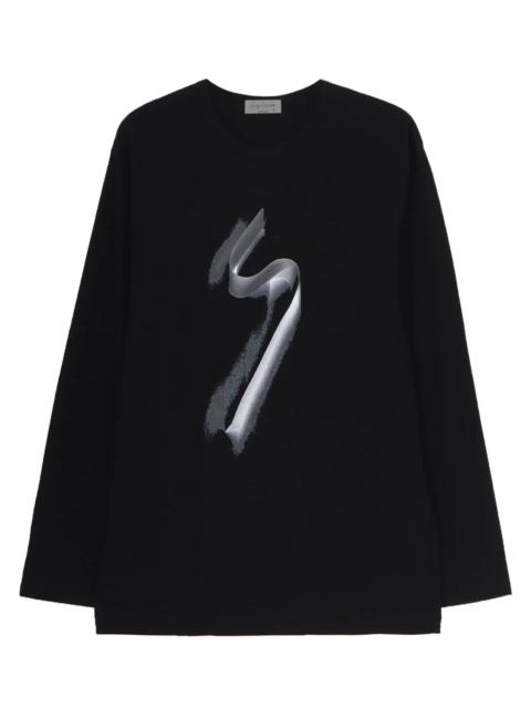 Yohji Yamamoto Basic Long Sleeve Printed Tee