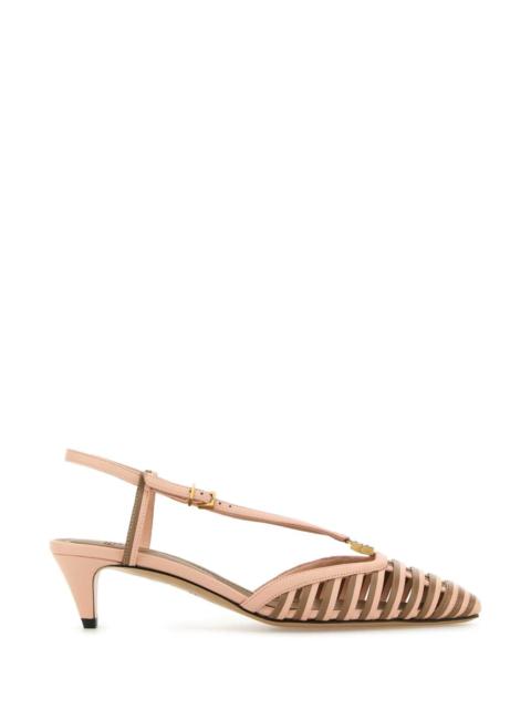 Fendi Women Two-Tone Leather Ffold Pumps
