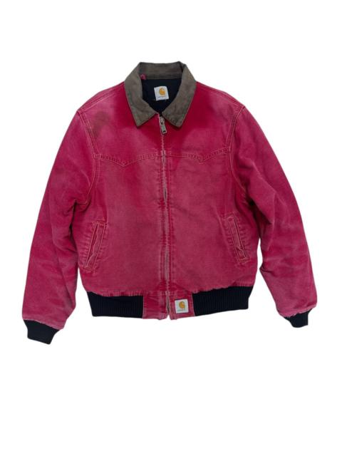 Rare Carhartt Detroit Jacket Corduroy Collar Zipper workwear