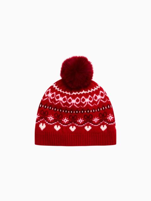 LoveShackFancy Sanibel Wool Fair Isle Beanie