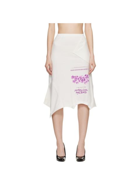 VETEMENTS Off-White 'Fuck You Very Much' Upside-Down Midi Skirt