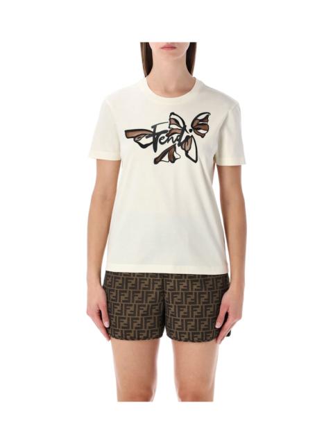 FENDI Fendi Cotton Logo Butterfly T-shirt