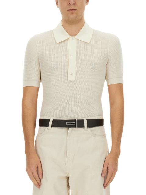 TOM FORD Tom Ford Men Cotton And Silk Polo Shirt