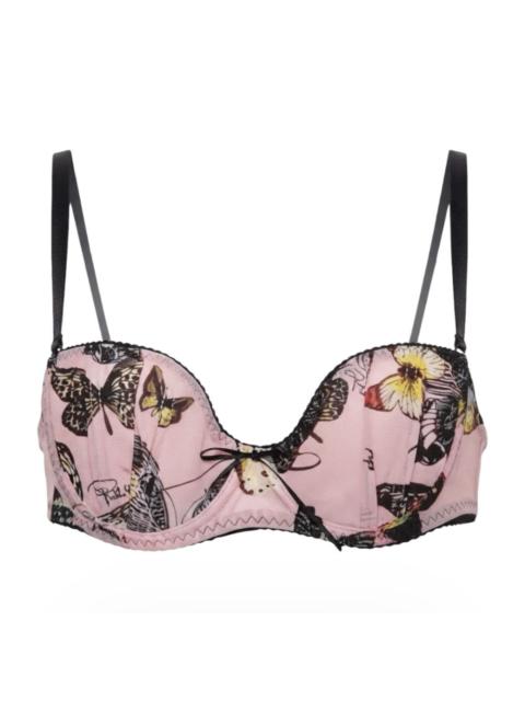 Roberto Cavalli Vintage Roberto Cavalli Pink Butterfly Wired Mesh Bra