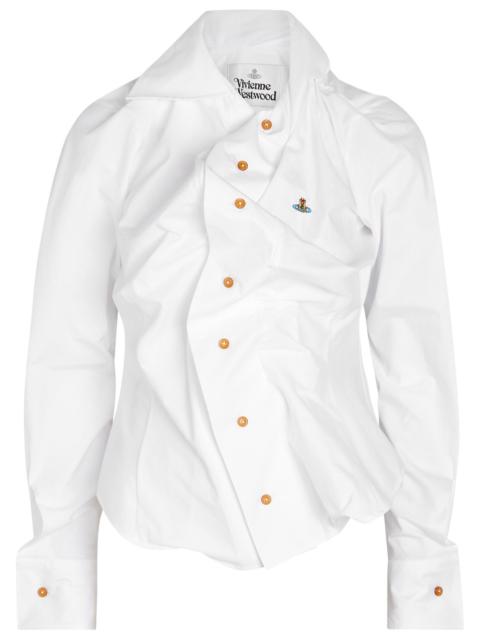 Vivienne Westwood Vivienne Westwood Drunken Gathered Cotton-poplin Shirt