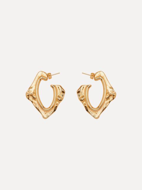 Oscar de la Renta SMALL ABSTRACT O HOOP EARRINGS