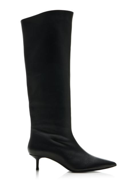 STAUD Sebastian Leather Knee Boots black