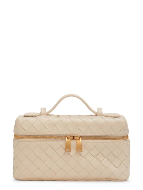 Bottega Veneta Bottega Veneta Bang Bang Intrecciato Suede Vanity Case in Ecru-Gold at Nordstrom