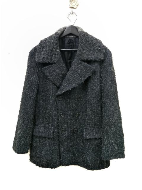 Other Designers Issey Miyake Mohair Hairy Double Breasted Coat Vintage