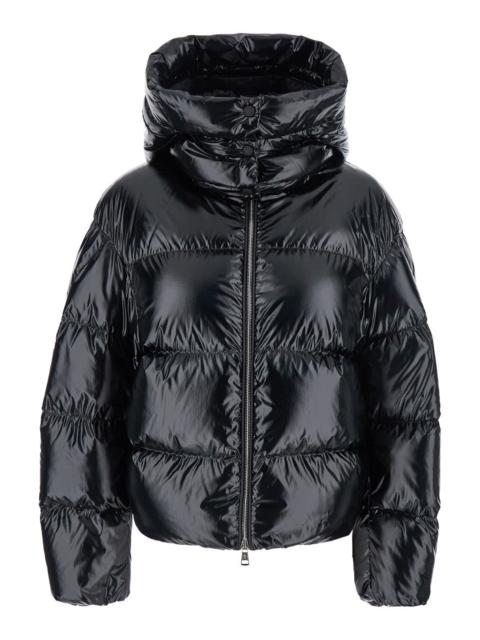 Moncler Moncler Genius Women 'Lothar' Black Down Jacket With Removable Hood And Logo Patch On The Sleeve In 