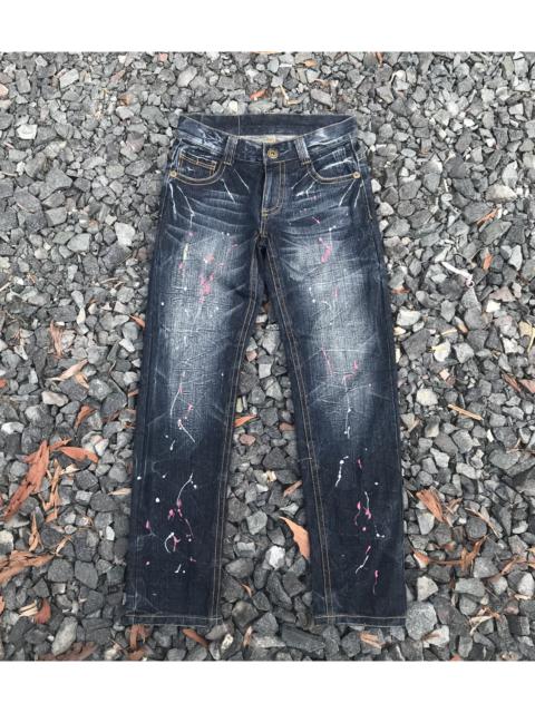 Other Designers Japanese brand Northshore splatter paint herringbone wash denim Waist 29x30 inch slimfit regular