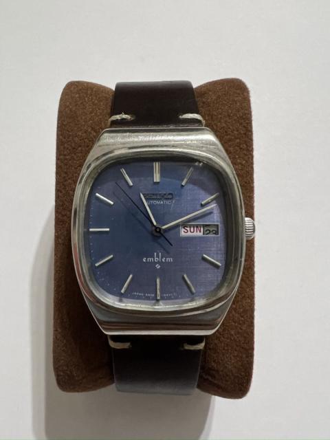 Other Designers Vintage 70s Seiko Emblem Automatic Blue Dial