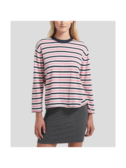 Other Designers ATM Anthony Thomas Melillo Stripe Long Sleeve Sweater Pink Navy S NWT $298