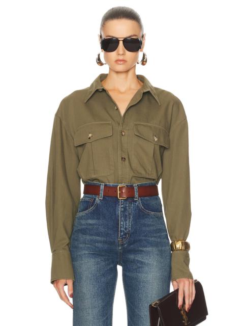 SAINT LAURENT Button Up Top