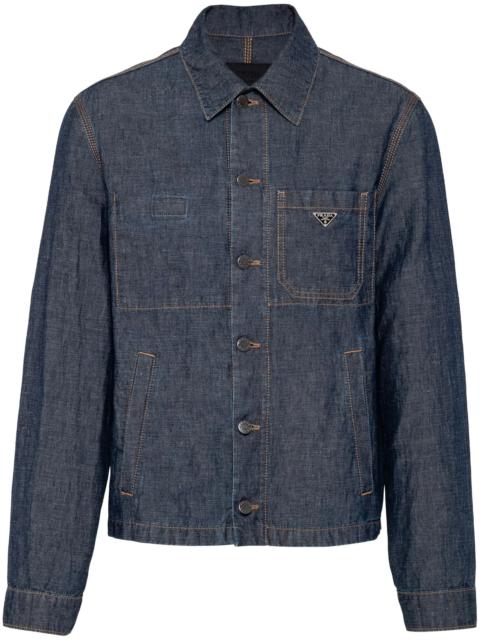 Prada triangle-logo shirt jacket