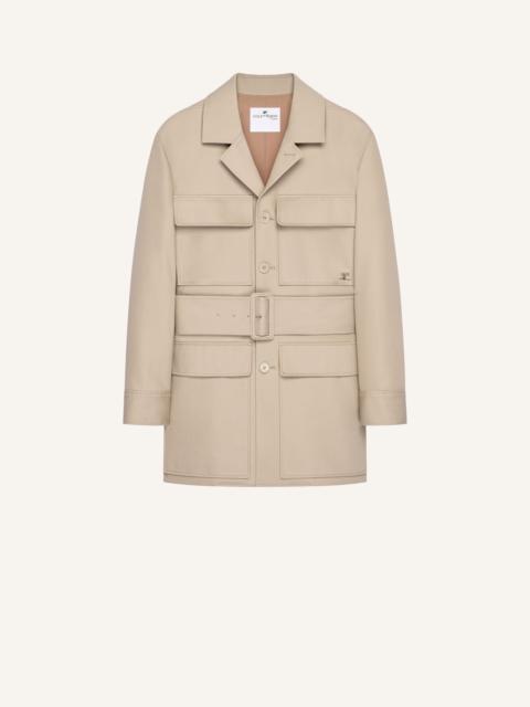 courrèges UTILITY BELTED COAT