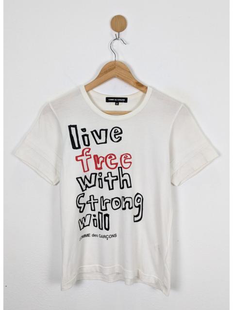 Comme Des Garçons Comme des Garcons CDG Live Free With Strong Will shirt