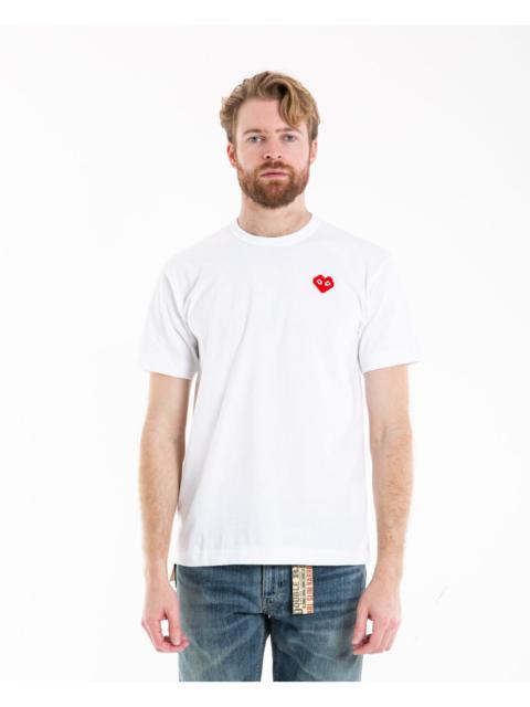 Comme des Garçons PLAY Invader Heart Patch T-Shirt White
