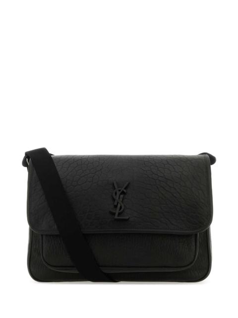 SAINT LAURENT Saint Laurent Men Black Leather Niki Crossbody Bag