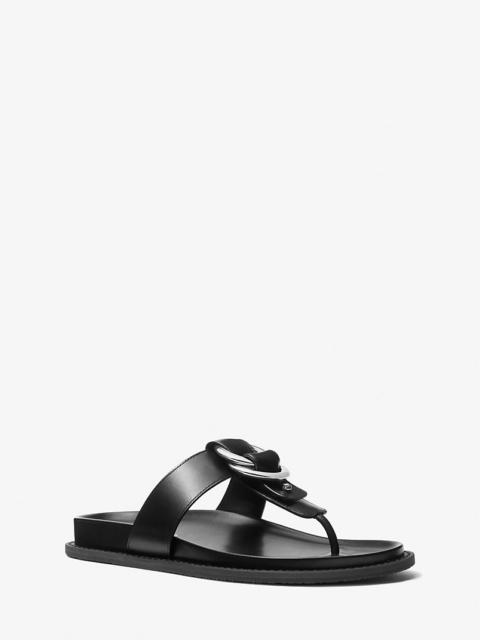 MICHAEL KORS Jaden Leather Thong Sandal