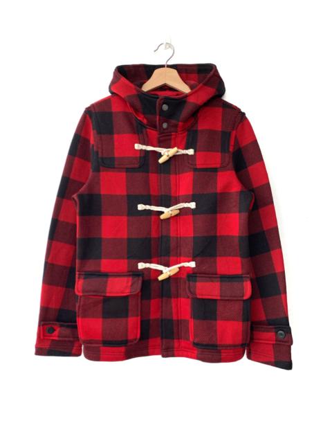 Other Designers Japanese Brand - Checked Zip Up Hoodie Wool Jacket