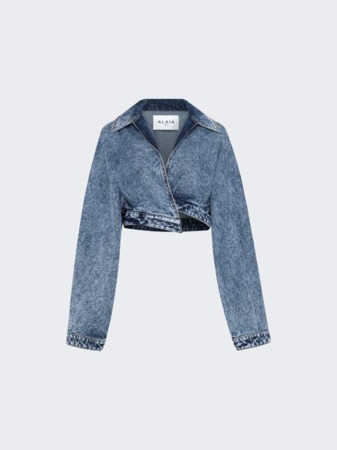 Alaïa Spiral Jacket Blue Neige