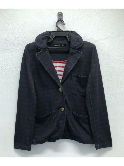 Other Designers Issey miyake Mercibeaucoup Navy Jacket with Stripe Lining
