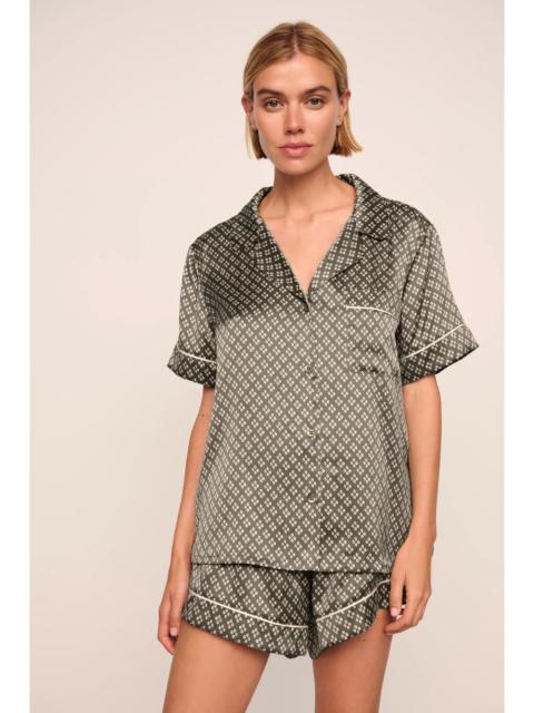 eberjey Inez Washable Silk Printed Short PJ Set