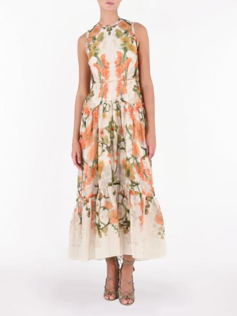 Marchesa RAMIE HIGH NECK TIERED MAXI DRESS
