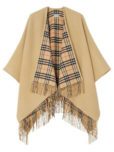 Burberry Burberry Women Mantellina Reversibile In Lana Check