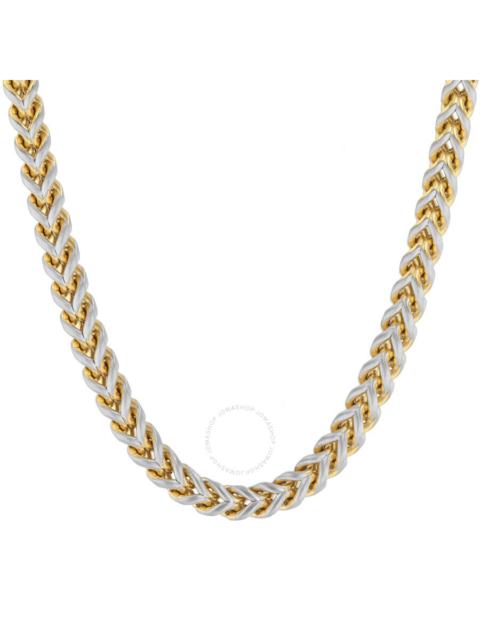 Robert Alton - Robert Alton Stainless Steel with Yellow Finish Franco Matte Chain