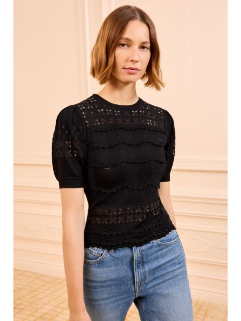 ULLA JOHNSON Marcelena Eyelet Knit Top