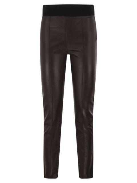 Brunello Cucinelli Brunello Cucinelli Women Skinny Fit Stretch Nappa Leather Trousers