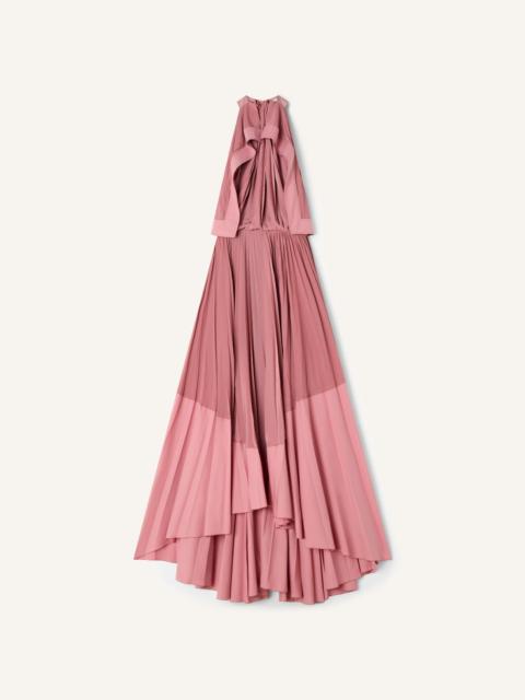 Lanvin PLEATED DRESS IN CHARMEUSE AND COTTON