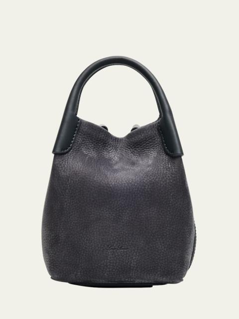 Loro Piana Bale Micro Grained Nubuck Shoulder Bag