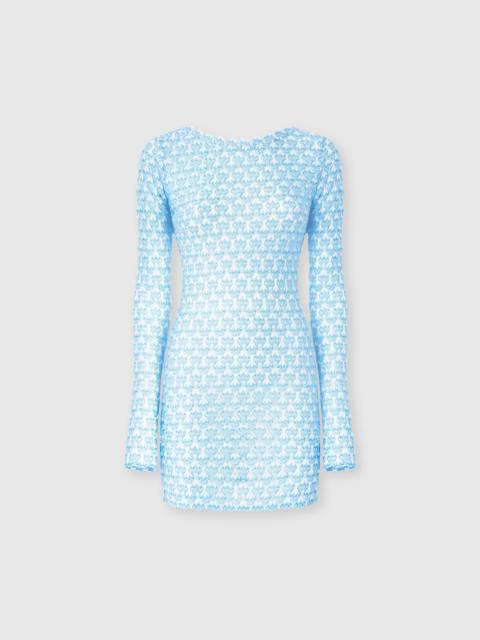 Missoni Missoni Short Lace Long Sleeve Cover-up in Light Blue at Nordstrom