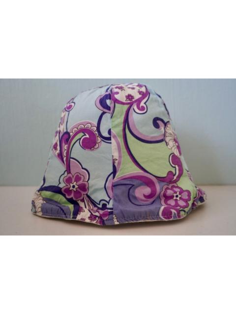 Other Designers Vintage bucket hat floral motif reversible summer hat