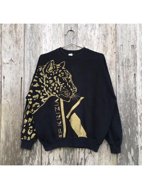 Other Designers Vintage - Vintage KRIZIA Leopard Printed Sweatshirt Big Logo