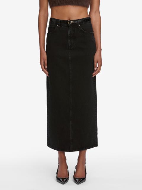 FRAME FRAME The Column Denim Midi Skirt in Sutro at Nordstrom