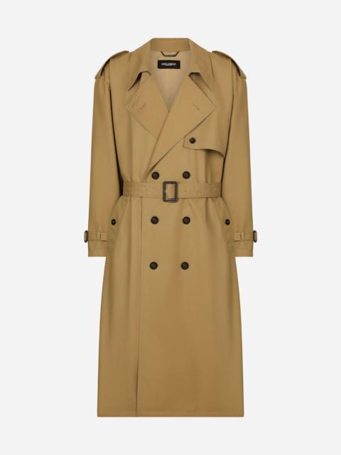 Dolce & Gabbana Double-breasted cotton trench coat