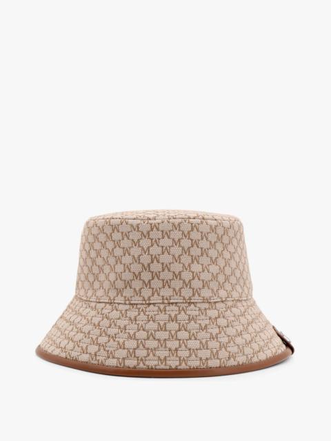 Max Mara Loretta Cotton Bucket Hat With Allover Logo