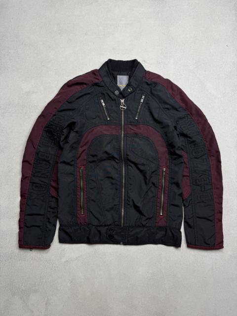 Diesel Rare Vintage Diesel Nylon Moto Biker Jacket Y2K Racing