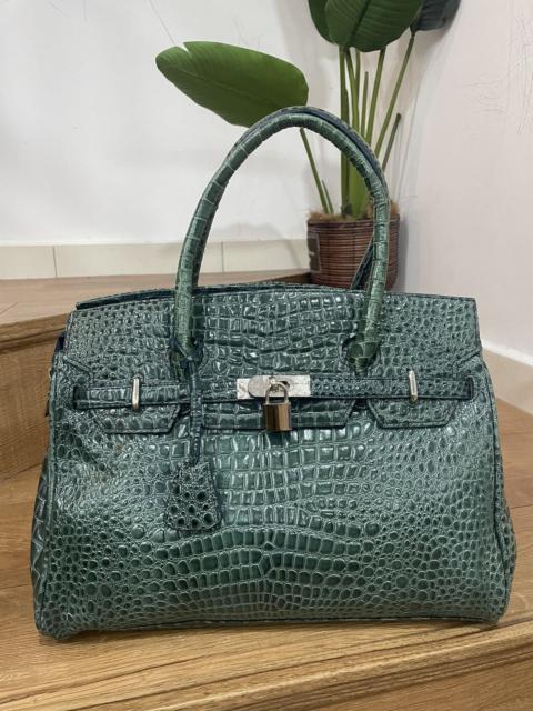 Authentic HARDY AMIES Birkin crocodile leather bag