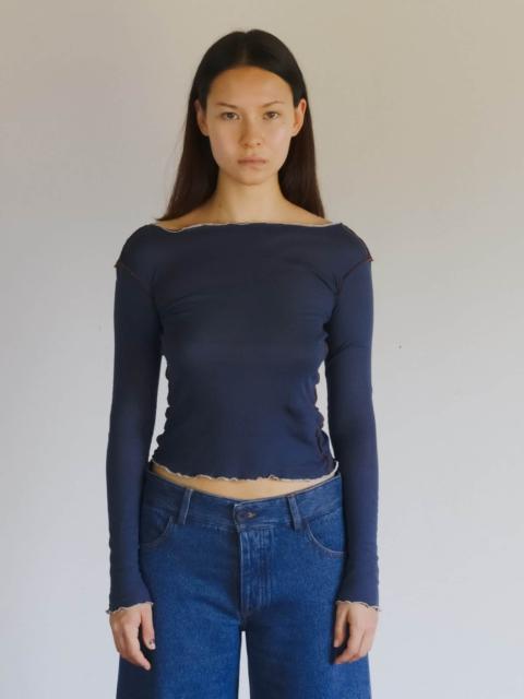 BASERANGE Vein Long Sleeve Tee
                  - Organic Cotton Rib