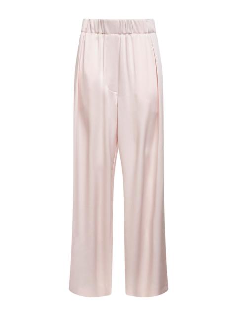 Jil Sander Jil Sander Women Pink Satin Wide-Leg Trousers