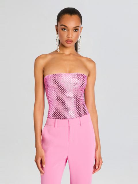 RETROFÊTE VALERY EMBELLISHED KNIT TOP