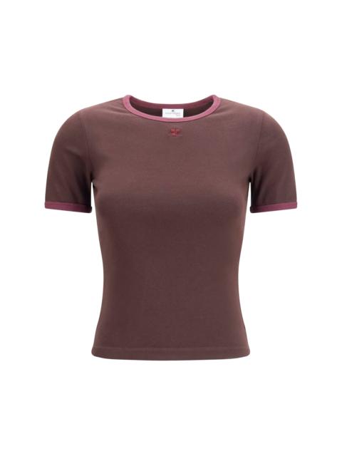 courrèges Courrèges Cotton T-shirt Burnt Red/Deep Grenat